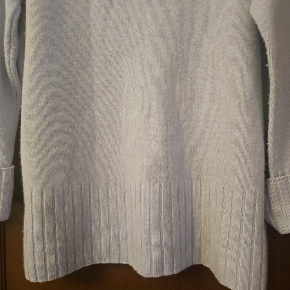 Madewell (Re)sourced Cashmere Mock Neck Sweater Womens XS Spring Blue Oversized - Picture 4 of 10
